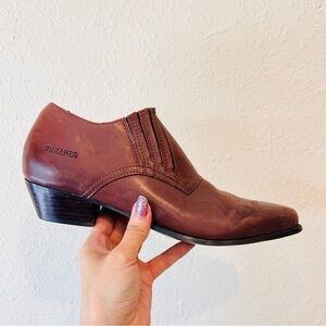 Western Durango Vintage Brown Buttery Leather Low Ankle Boots 9.5